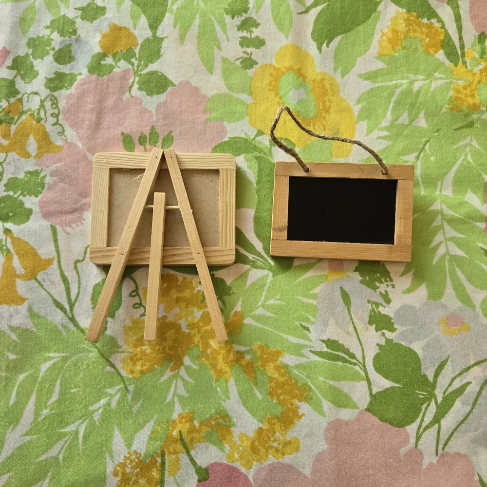 Mini Chalkboard And Easel Set Of 2